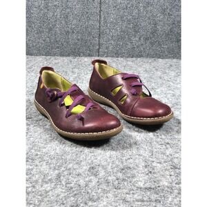 Jungla 6772 Shoes Womens 8.5 Burgundy Leather Lace Up Comfort Casual Spain